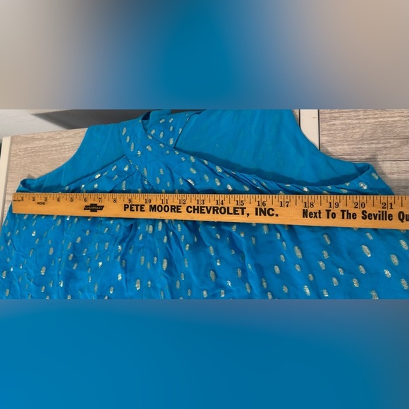 LILLY PULITZER Rori Halter Top Cumulus Blue Metallic Dressy Preppy NWT XL *FLAW - Picture 12 of 12